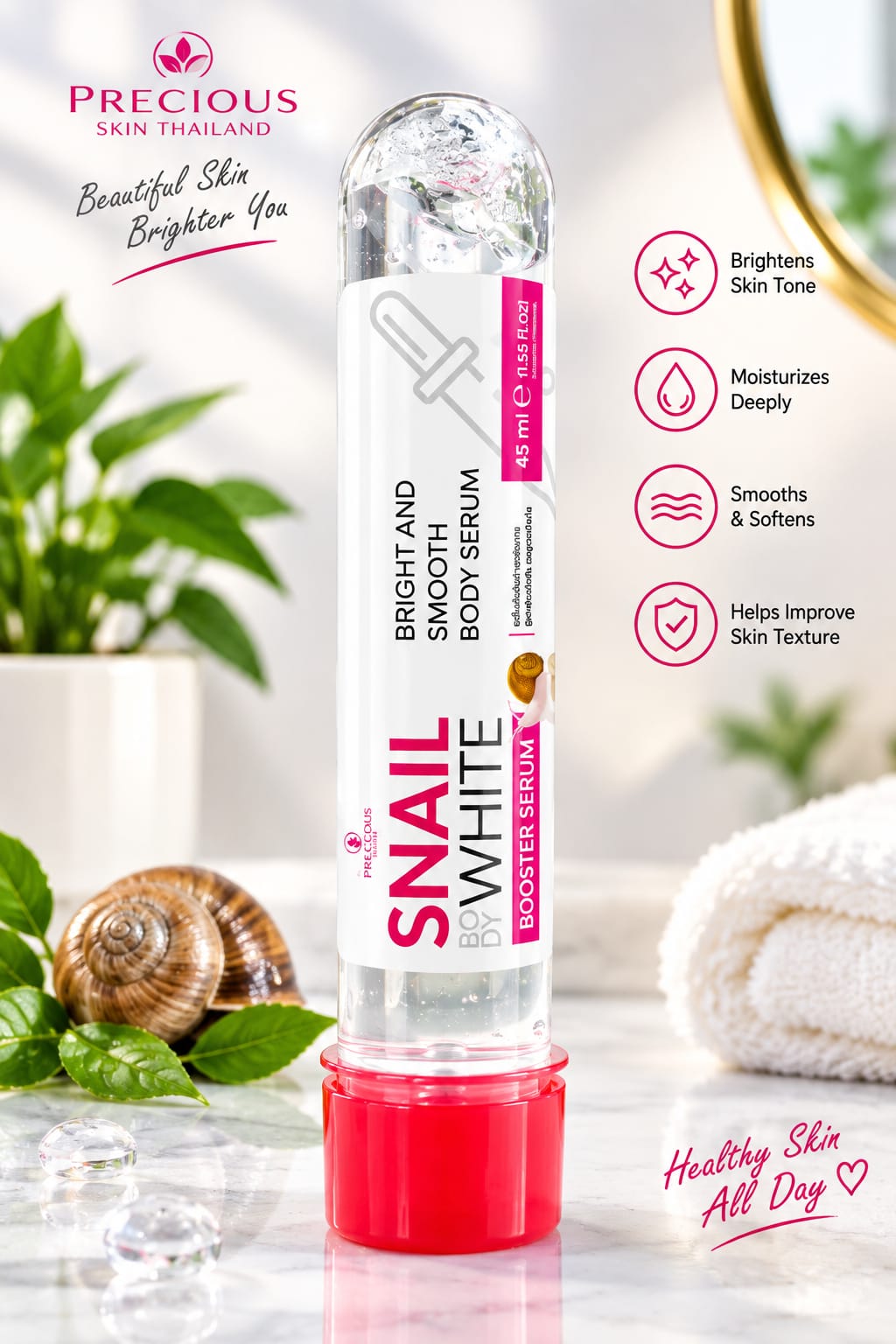 Precious Skin Snail Bowhite Booster Serum 45ml