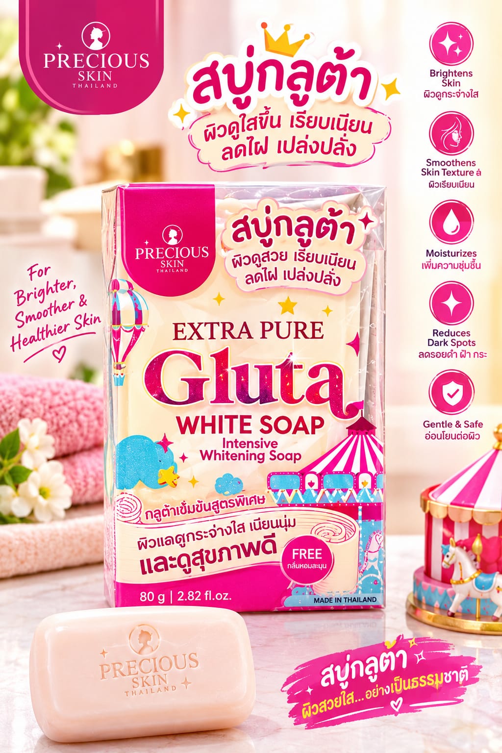Extra Pure Gluta White Soap 80g