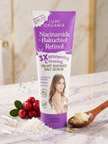 Luxe Organix Niacinamide + Bakuchiol Retinol Velvet Shower Salt Scrub 320g – 3X Whitening & Firming
