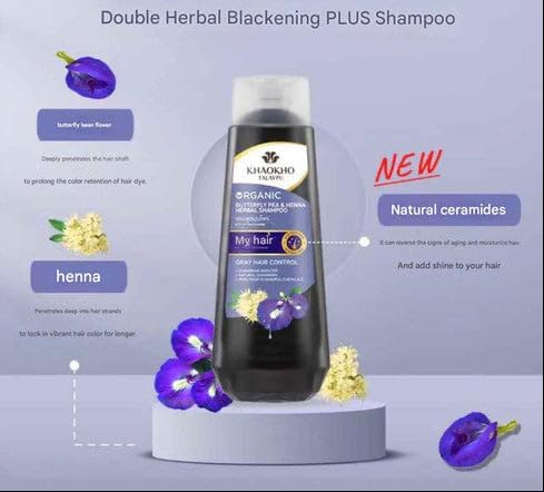 Khaokho Talaypu Butterfly Pea & Henna Herbal Shampoo